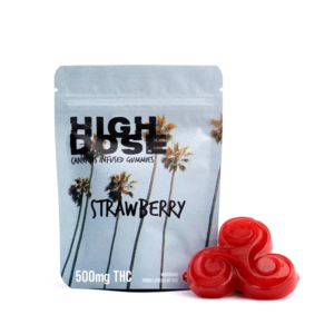 500mg THC Gummies – High Dose Strawberry