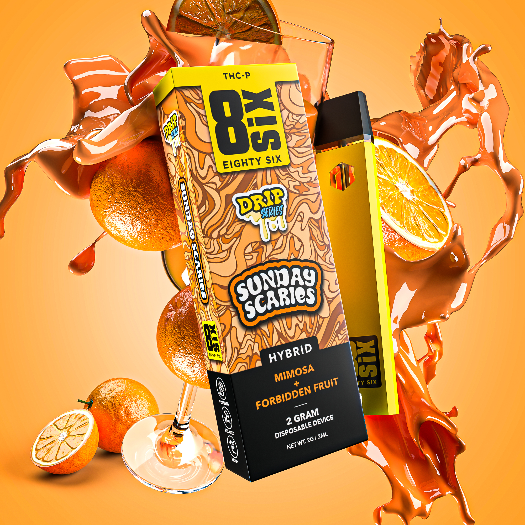 Sunday Scaries THC-P 2G Disposable Vape (Mimosa)