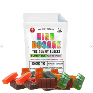High Dosage Edibles 9000mg THC Gummy Blocks – Sky High